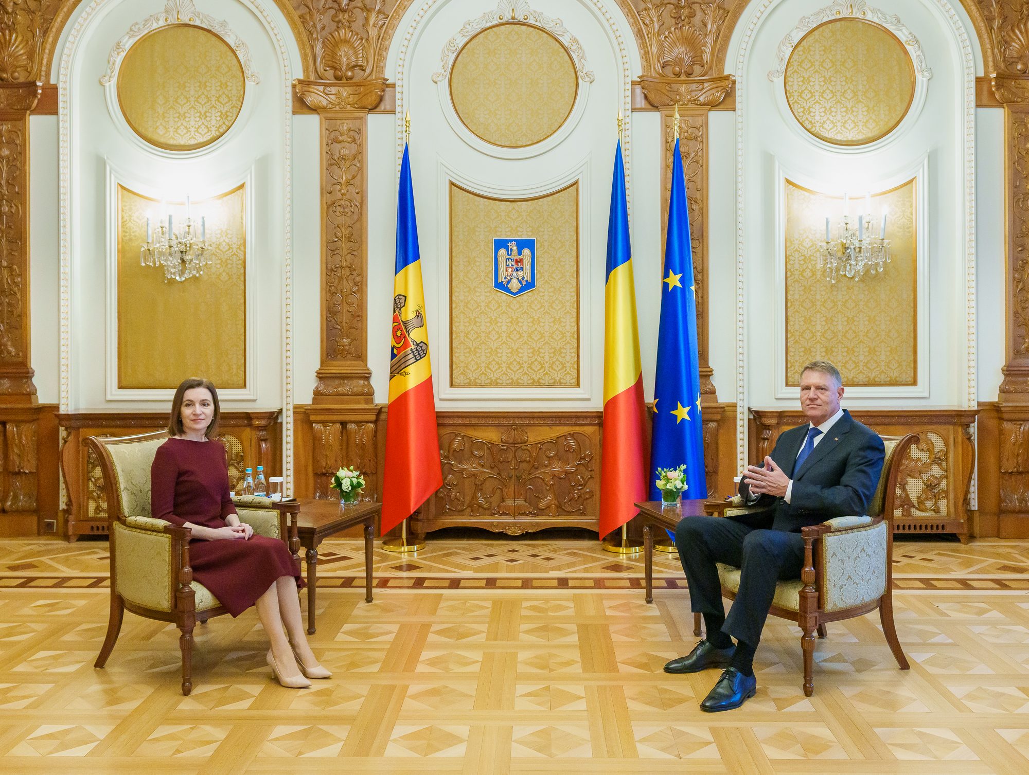 „România rămâne principalul nostru susținător”. Maia Sandu, discuții cu Klaus Iohannis despre procesul de aderare la UE