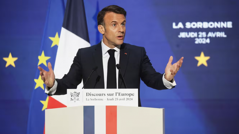 Macron, la Sorbona: „Ucraina și Moldova fac parte din familia europeană și au vocația de a adera la Uniunea Europeană”