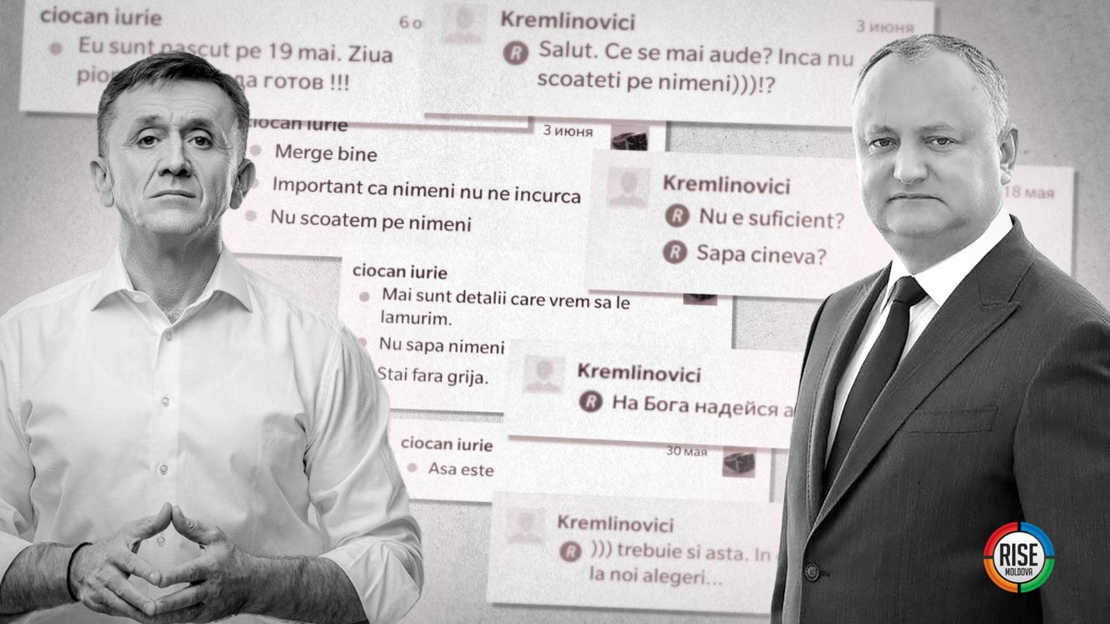 Mesajele secrete între Iurie Ciocan și Igor Dodon, dezvăluite de RISE Moldova