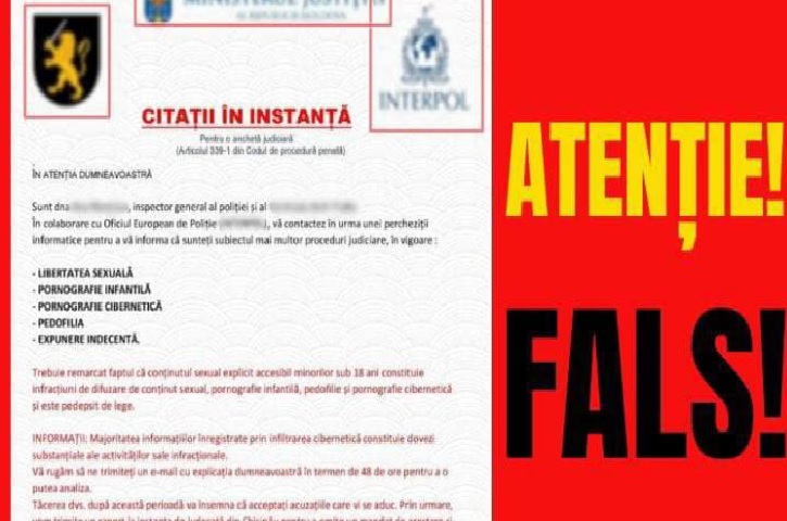 Atenție la e-mailurile false: Poliția avertizează asupra unei noi escrocherii online