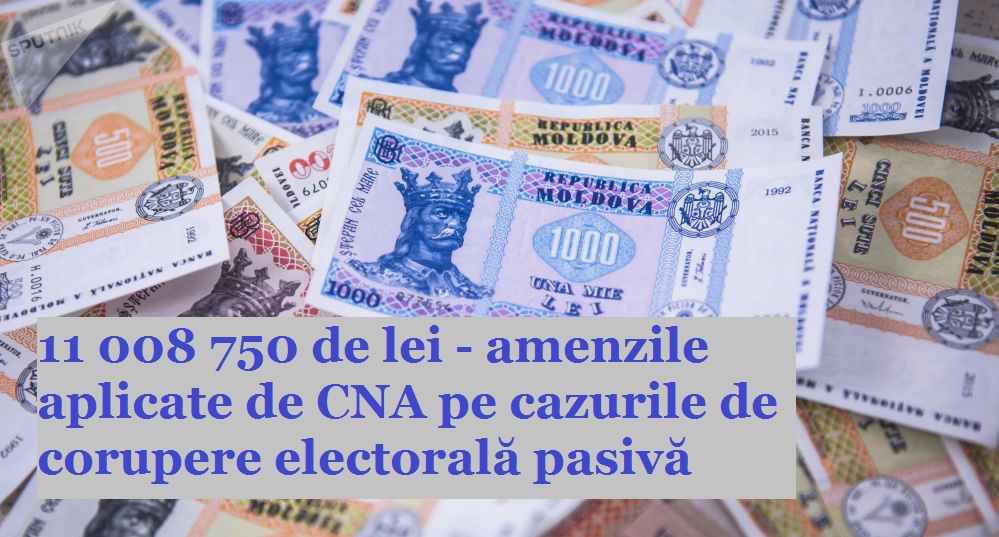 Amenzi de peste 11 milioane de lei, aplicate de CNA pentru corupere electorală