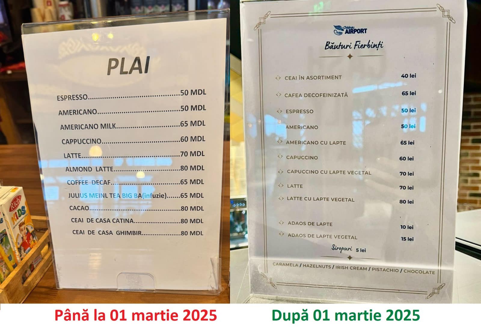 Aeroportul Chișinău dezminte acuzațiile privind majorarea prețurilor în incinta aeroportului