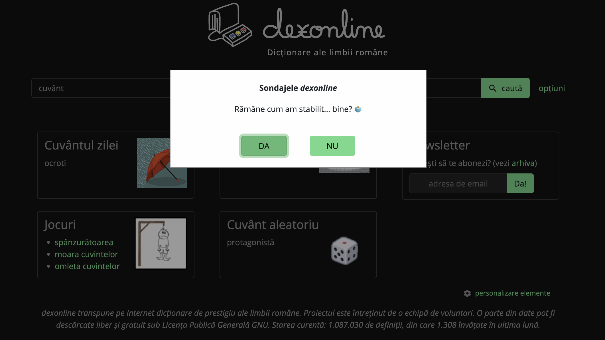 La vot, cu umor: DEX Online continuă sondajele electorale