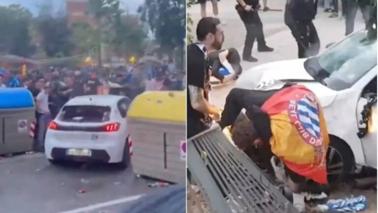 Incident şocant la Barcelona înainte de derbiul Espanol – FC Barcelona. O mașină a intrat în mulțimea de fani