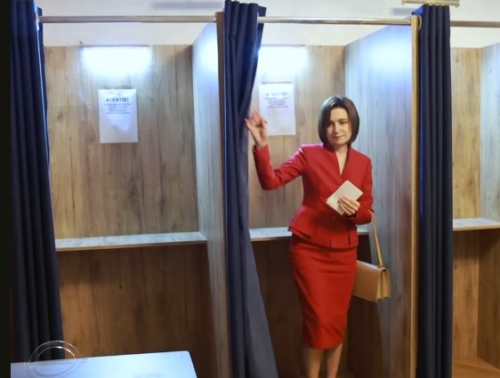 VIDEO Maia Sandu a votat la Tirana în turul doi al alegerilor prezidențiale din România