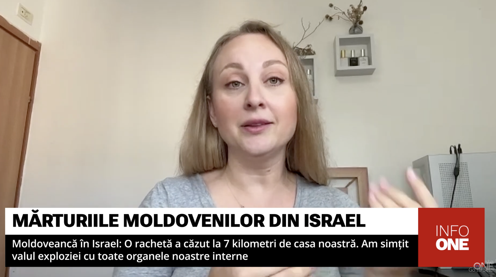Interviu ONE TV: Mărturiile unei moldovence stabilită în Israel