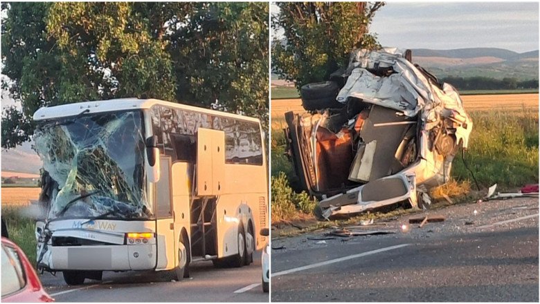 Accident grav în România. Un autocar cu 60 de cetățeni ucraineni, printre care și copii, s-a ciocnit cu un microbuz
