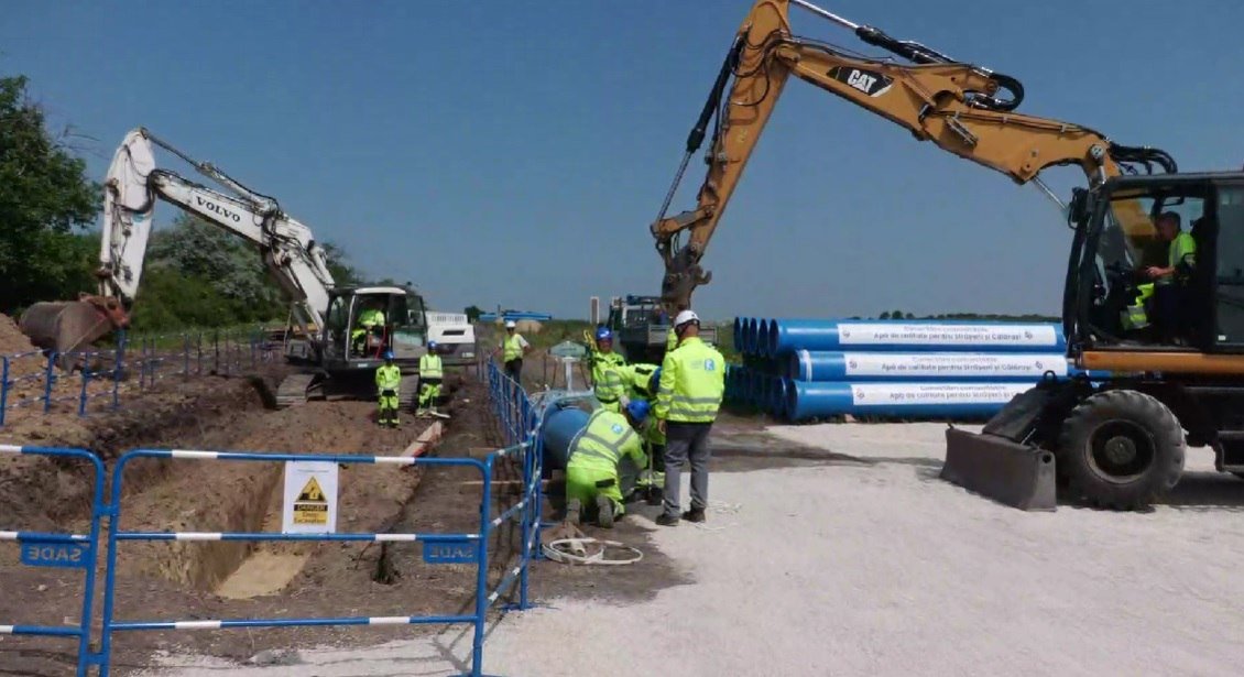A început construcția apeductului Chișinău-Strășeni-Călărași: Peste 35.000 de persoane vor avea acces la apă potabilă