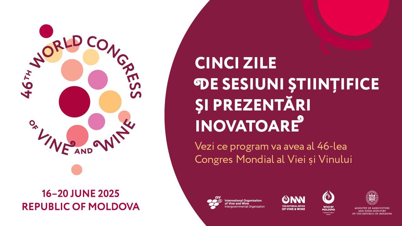 Cinci zile de sesiuni științifice și prezentări inovatoare. Vezi programul Congresului Mondial al Viei și Vinului