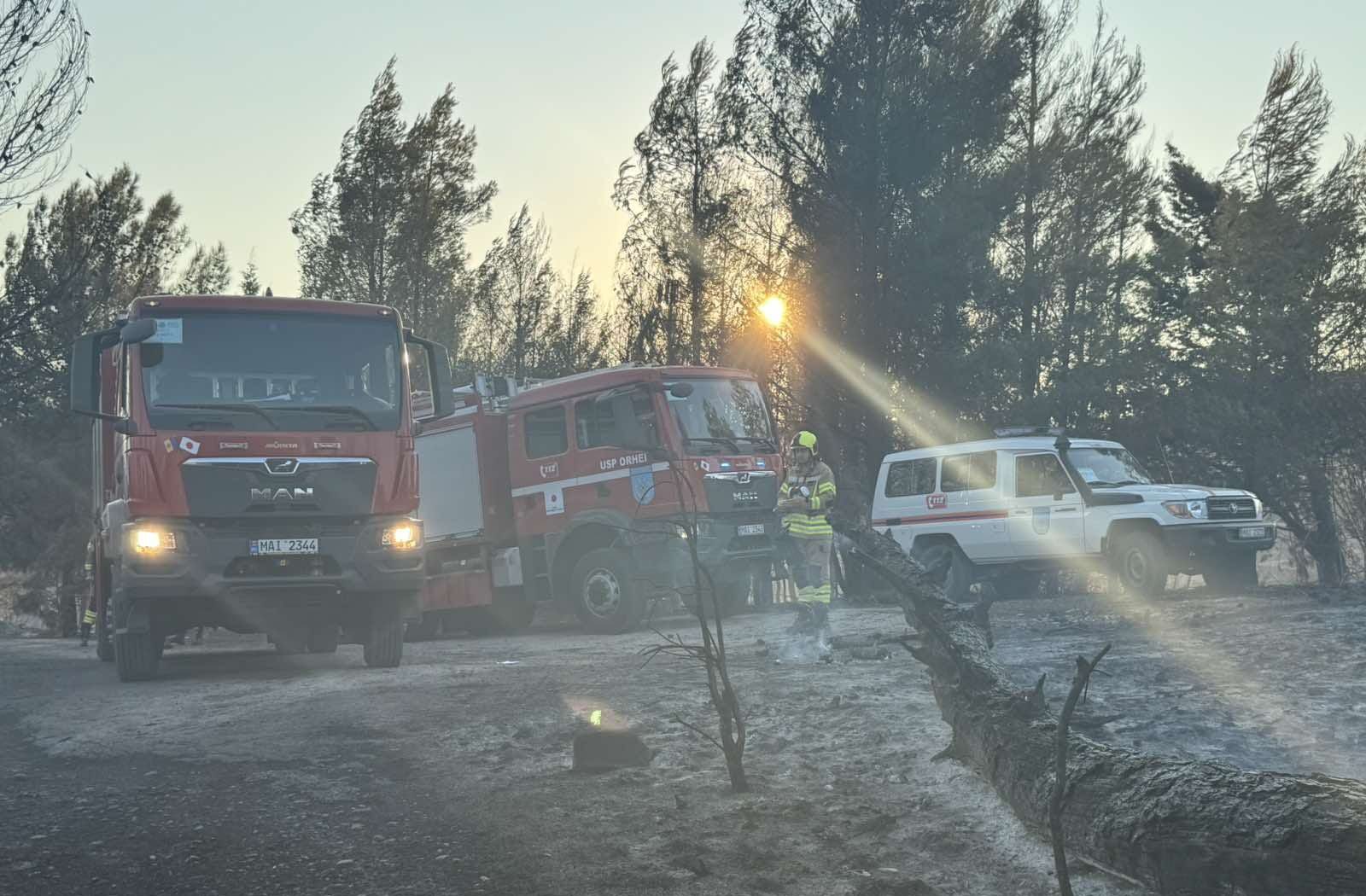 Pompierii moldoveni, mobilizați din prima zi în Grecia pentru stingerea incendiilor de vegetație