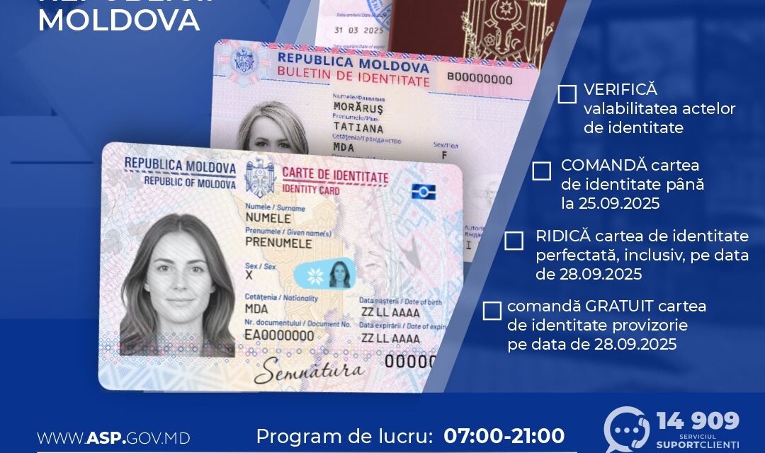 Alegerile parlamentare din 28 septembrie: acte de identitate provizorii gratuite pentru cetățeni