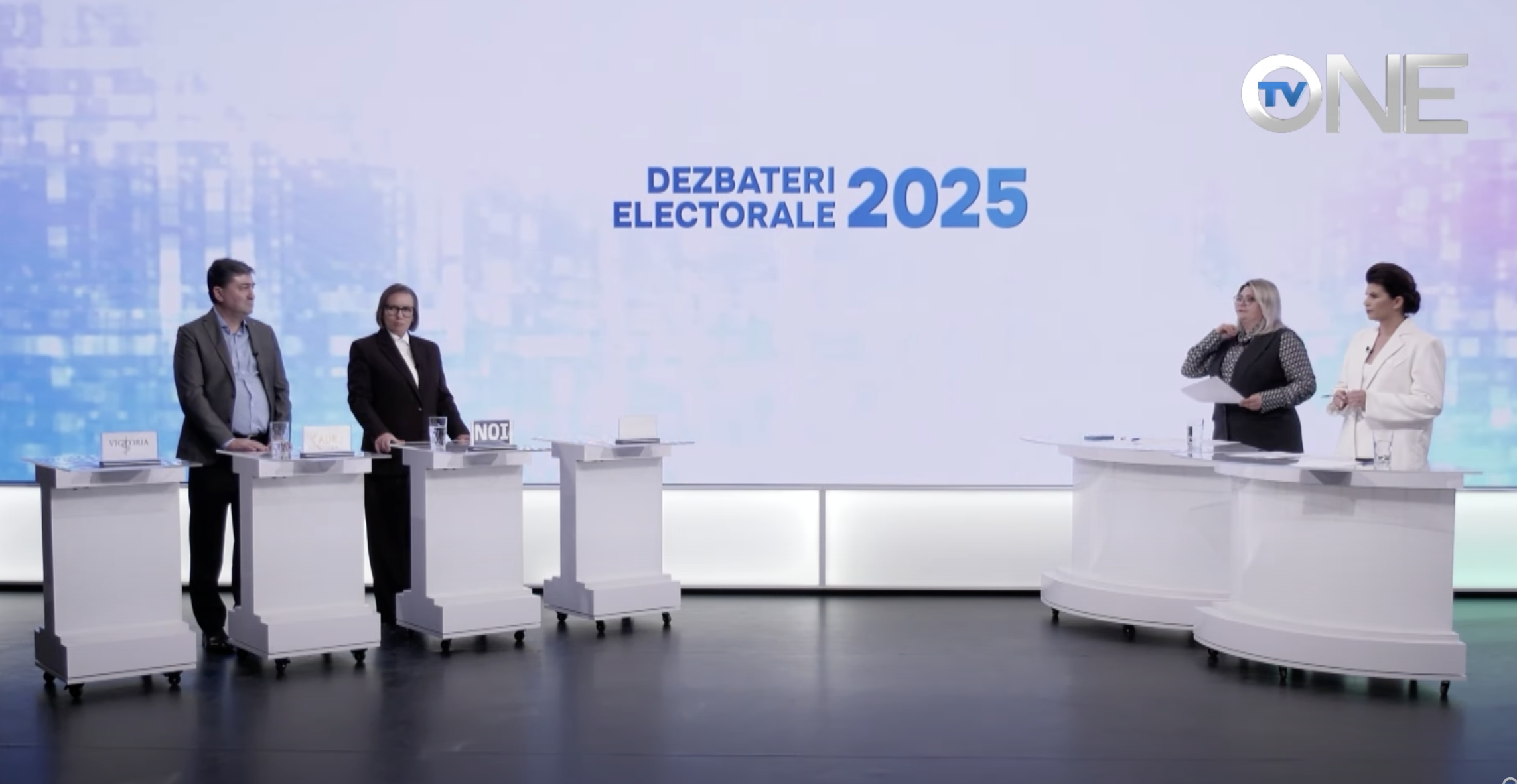 VIDEO Prima dezbatere electorală organizată de ONE TV și NEXT TV: AUR și NOI, față în față