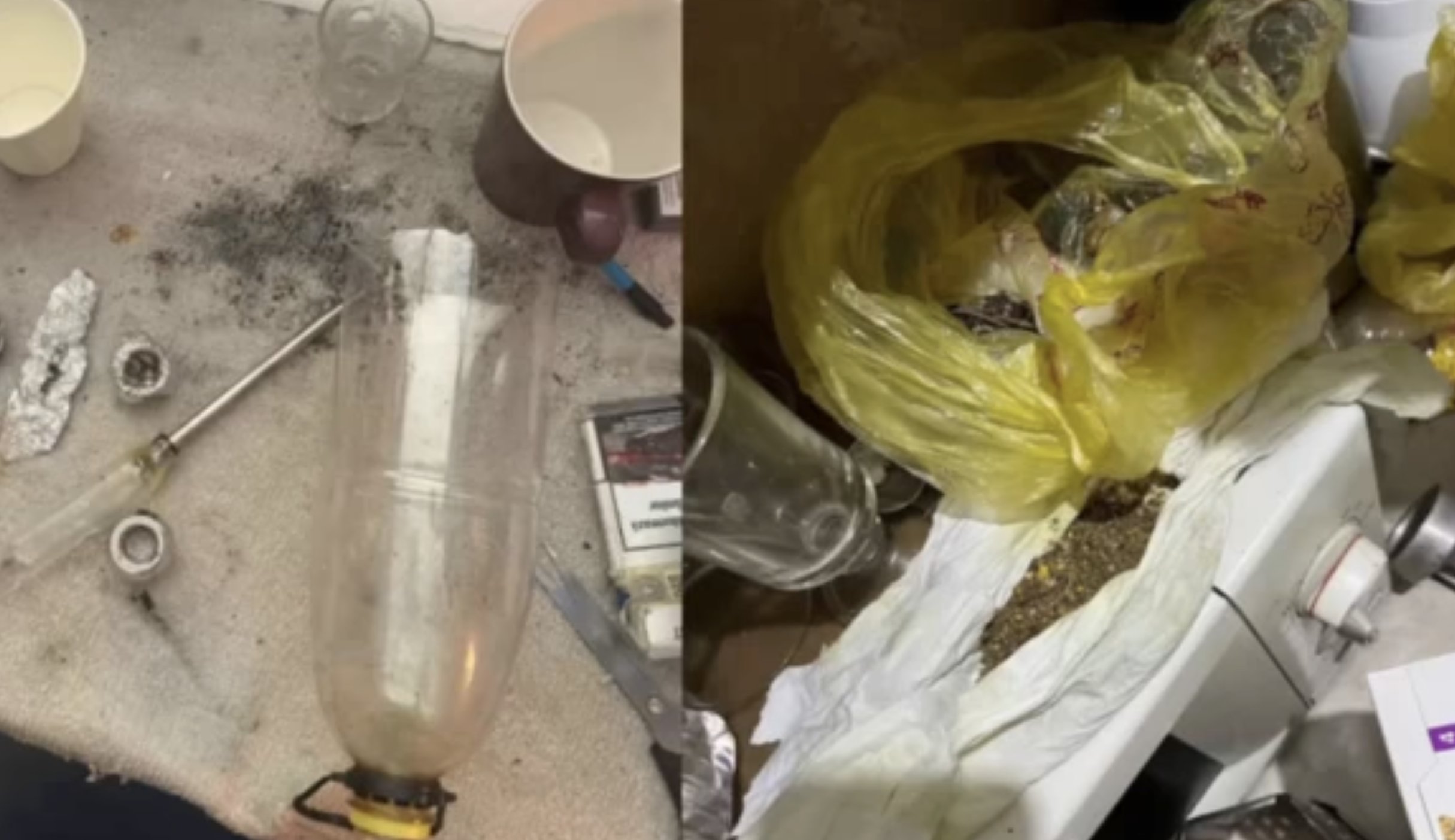 VIDEO Apartament transformat în loc de consum al drogurilor, descoperit la Chișinău. O persoană a fost reținută
