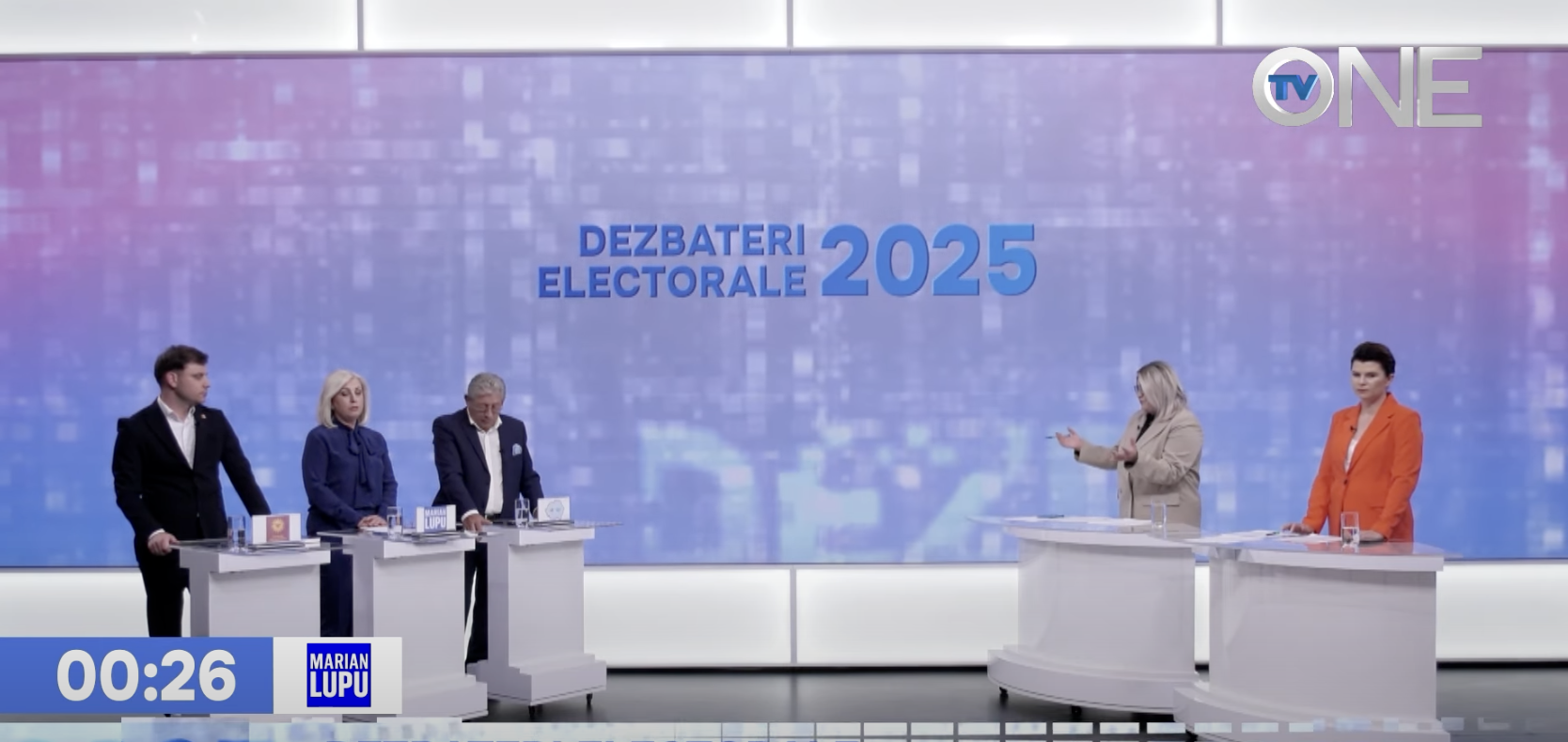 Dezbatere electorală ONE TV și NEXT TV: PL, Respect Moldova și Alianța Moldovenii, față în față