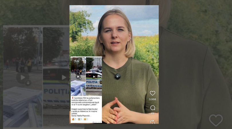Un video fals circulă despre candidata PAS, Ludmila Adamciuc. Ce spune poliția despre acest caz