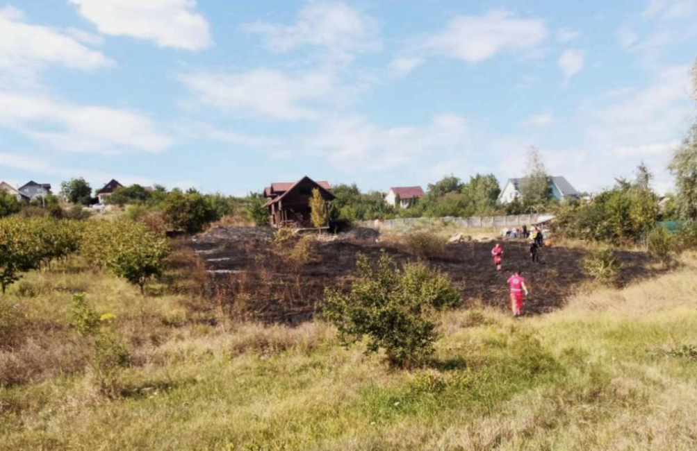 Incendiu de vegetație la Dănceni, raionul Ialoveni. O femeie a murit