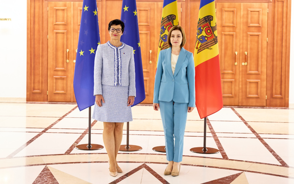 FOTO Marta Kos, întrevederi cu Maia Sandu și Dorin Recean, la Chișinău. Ce teme-cheie au abordat oficialii