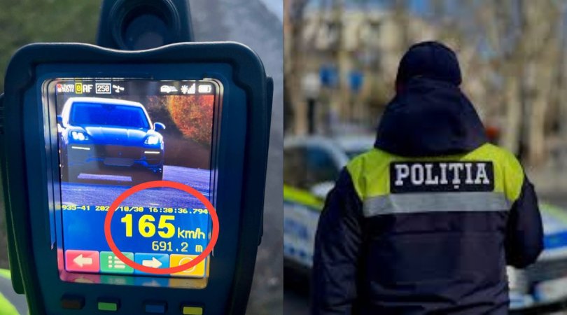 Iresponsabilitate totală pe drumurile din țară: un șofer a fost surprins cu 165 km/h pe drumul Chișinău–Dubăsari