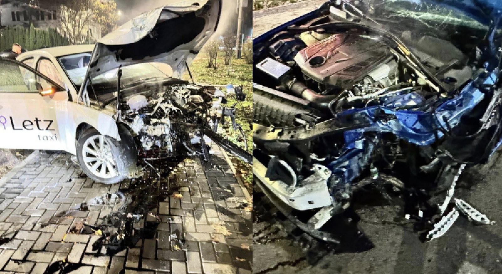 Accident grav pe bulevardul Traian din Chișinău. Două automobile s-au lovit în miez de noapte