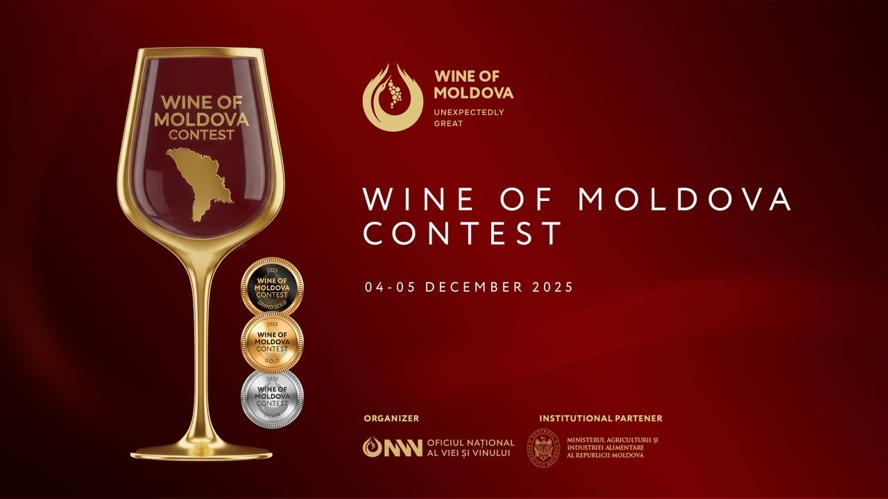 Chișinăul găzduiește Wine of Moldova Contest 2025. Vor participa 63 de producători din țara noastră