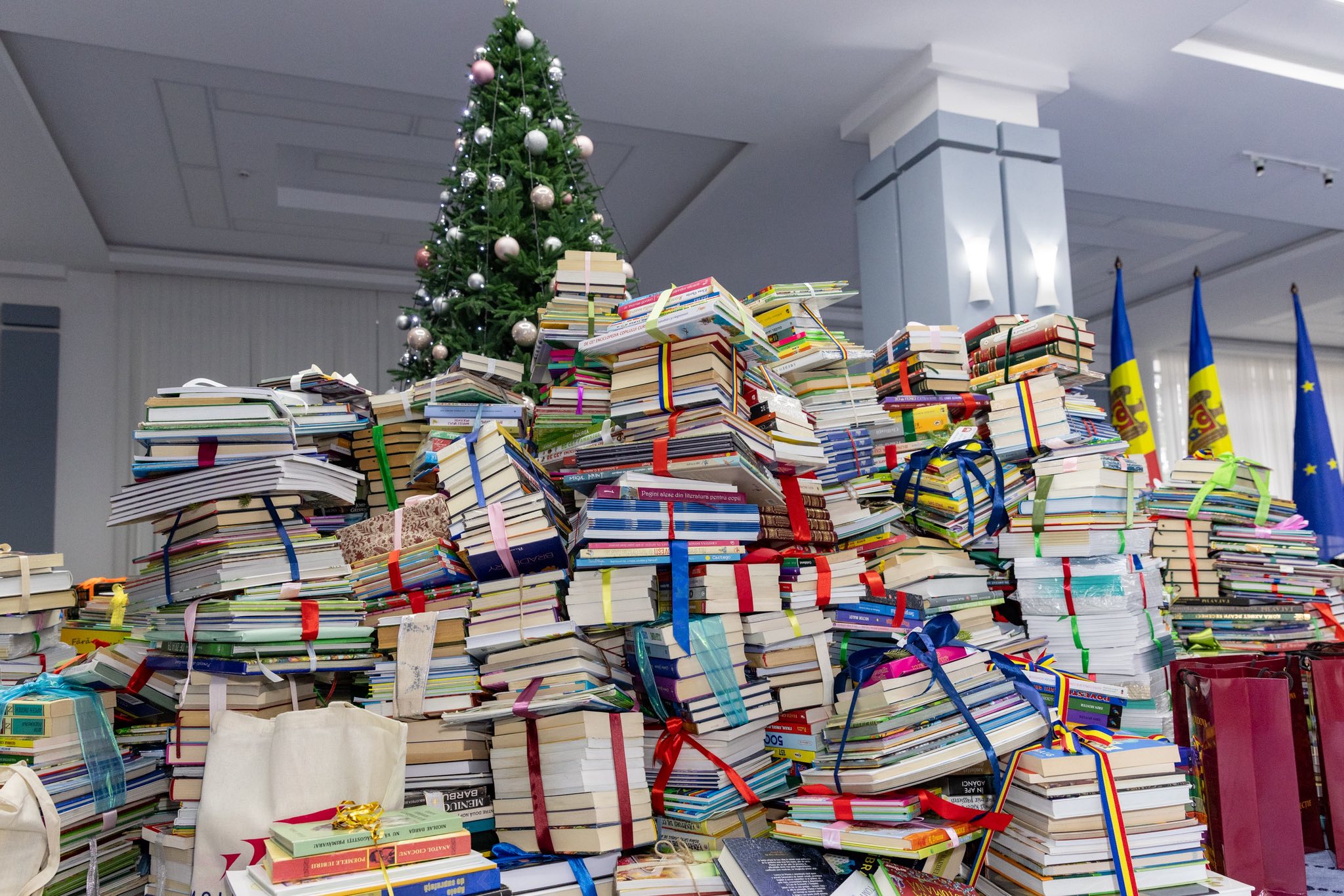 Aproximativ 8.000 de cărți au fost colectate la ediția din acest an a campaniei „Biblioteca de sub brad”