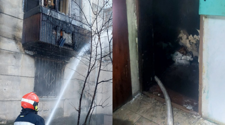 Incendiu puternic în sectorul Rîșcani: un apartament a fost distrus în totalitate