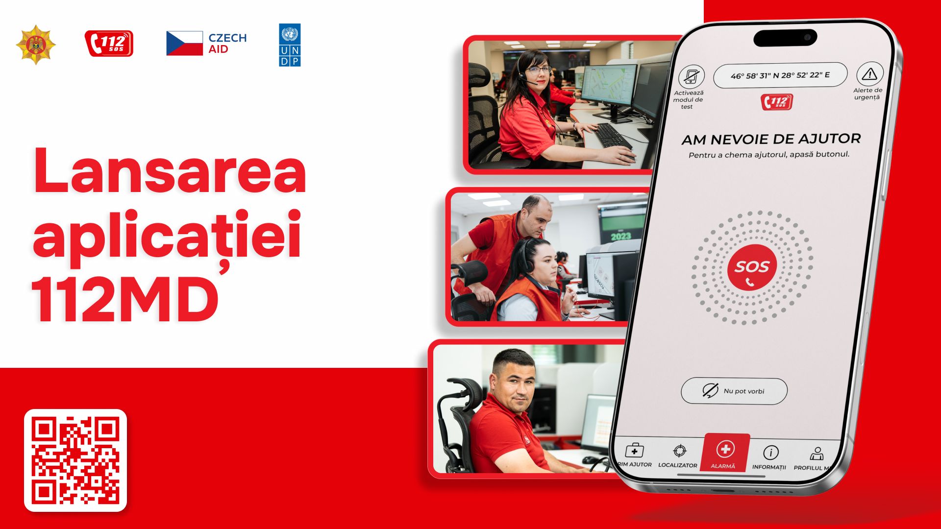 A fost lansată aplicația 112MD. Cetățenii pot cere ajutor printr-o simplă apăsare de buton