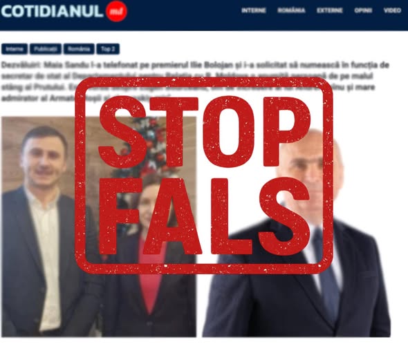 Administrația Prezidențială demontează un fals privind o discuție dintre președinta Maia Sandu și premierul României