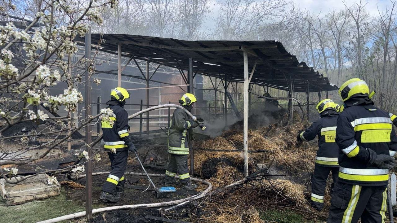 Incendiu pe strada Calea Orheiului din Capitală: un hambar cuprins de flăcări