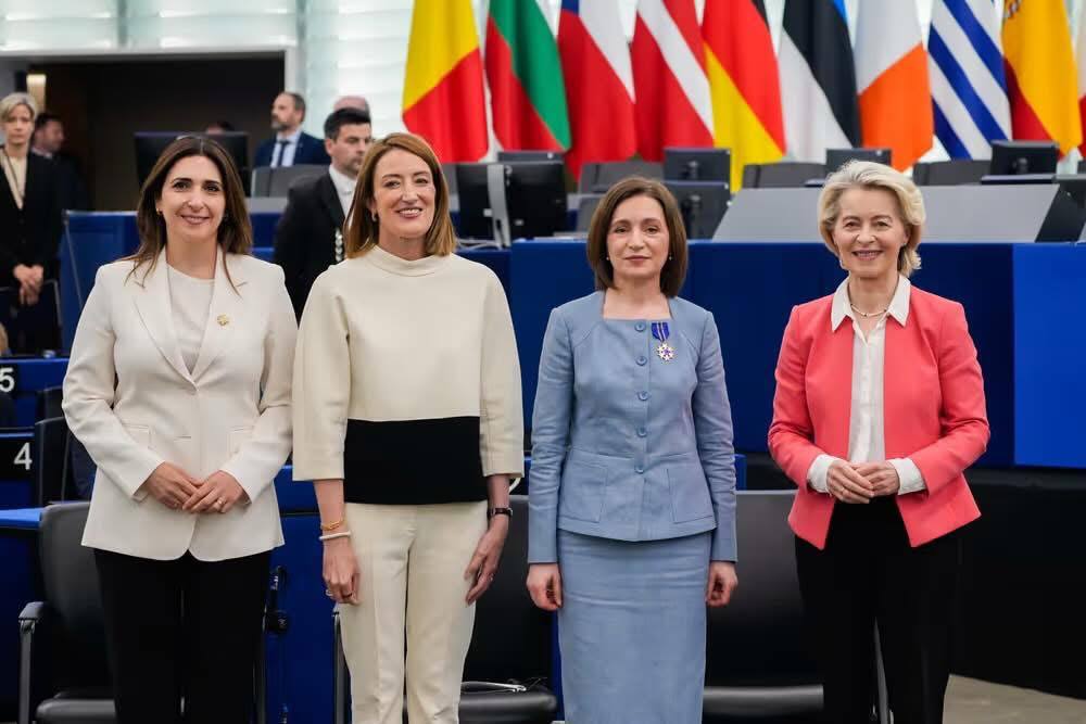 Lidera de la Chișinău, decorată la Strasbourg cu Ordinul European de Merit: ,,Aparține oamenilor din Moldova”