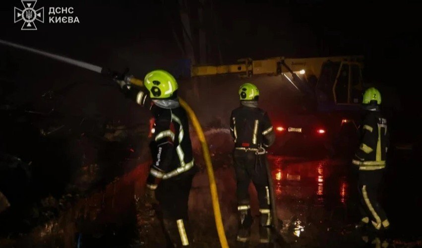 Atac masiv asupra Kievului. Cinci răniți și incendii la mai multe clădiri