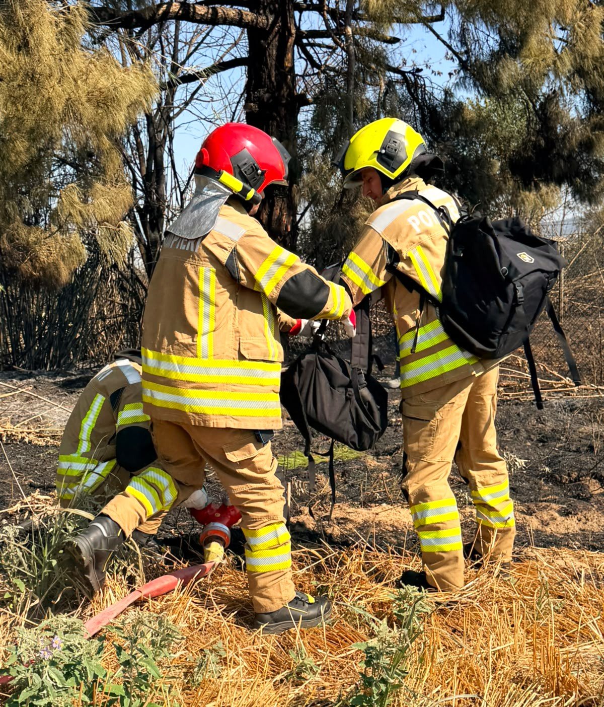 Pompierii moldoveni, prima intervenție în Grecia. Au lichidat focare de incendiu de vegetație în regiunea Salonic