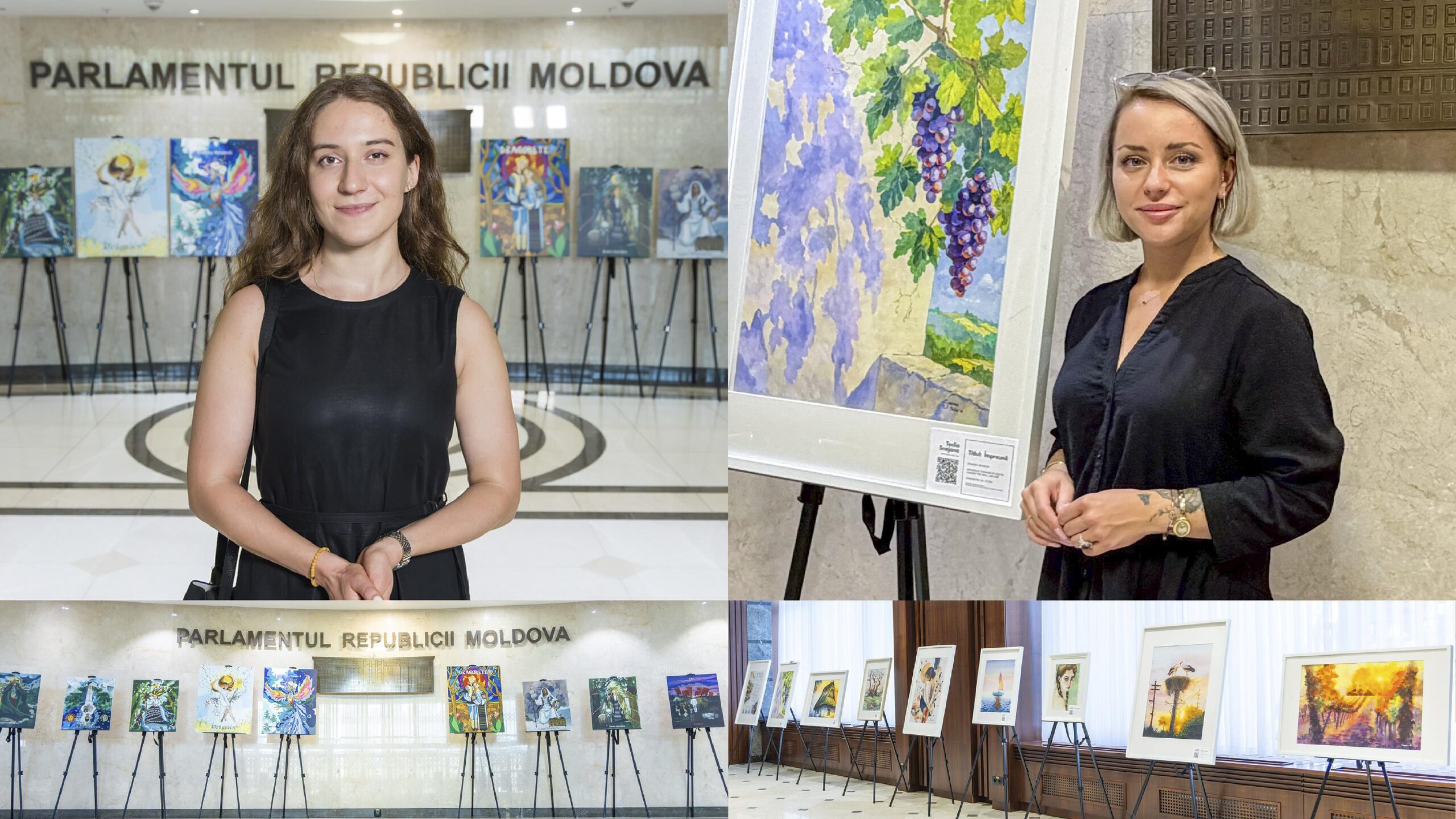 Două expoziții ale unor artiste din diaspora, găzduite de Parlamentul Republicii Moldova