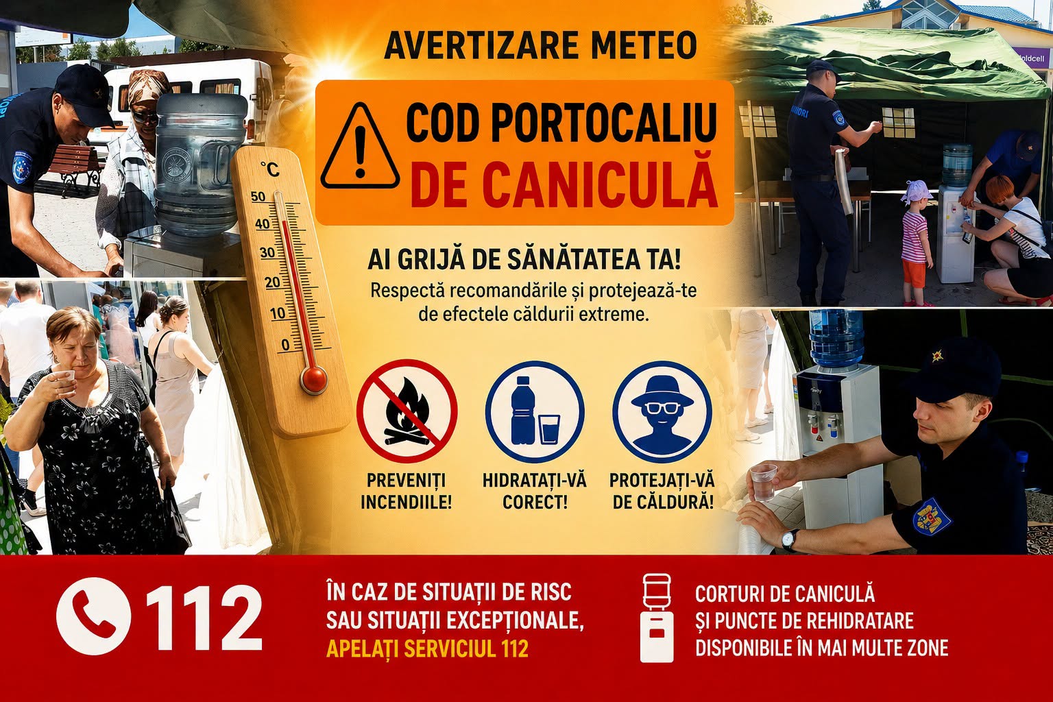 Sfaturi pentru a face față caniculei: Cum te protejezi pe timp de cod portocaliu