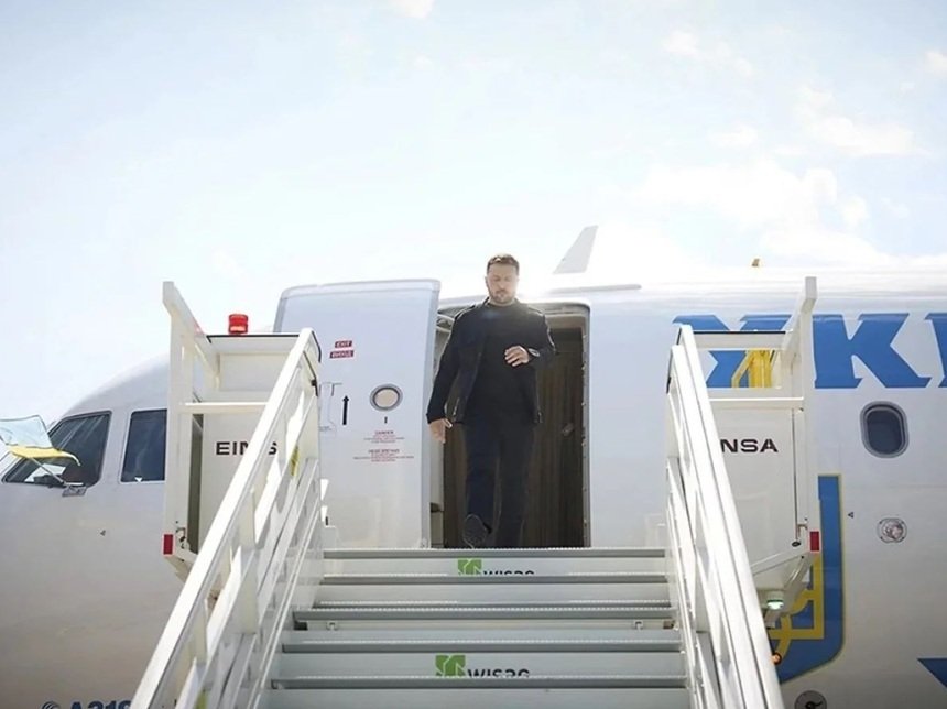 Avionul în care se afla Zelenski, aproape lovit de o dronă în timp ce decola din Republica Moldova