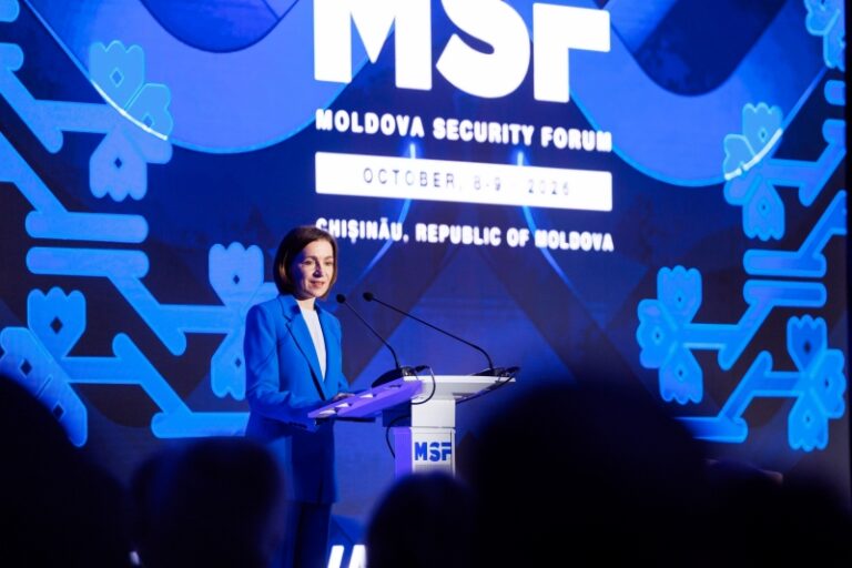 Maia Sandu, la Forumul de Securitate: ,,O armată slabă îi convine Moscovei în ziua în care apărarea devine necesară”